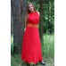 Embroidered dress "Romance" red